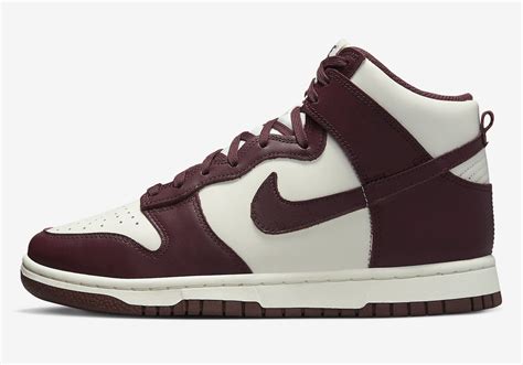 nike burgundy dunks|nike dunk high burgundy crush.